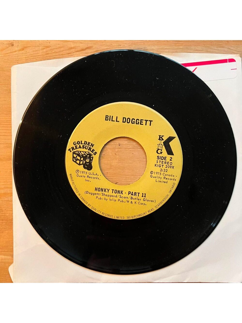Bill Dogett - Honky Tonk Part 11 & Part 1 45rpm VG+ R11